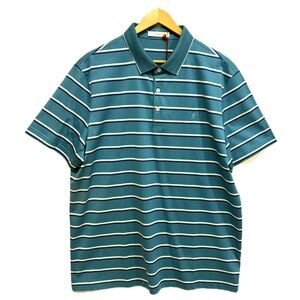 Maison Montagut Striped Short Sleeve Polo Mens Size XXXL Cotton Silk Blend NEW